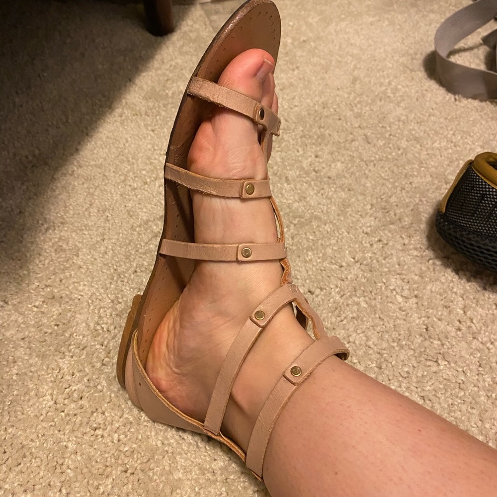 Nude Genuine Leather Rigenerato Sandal